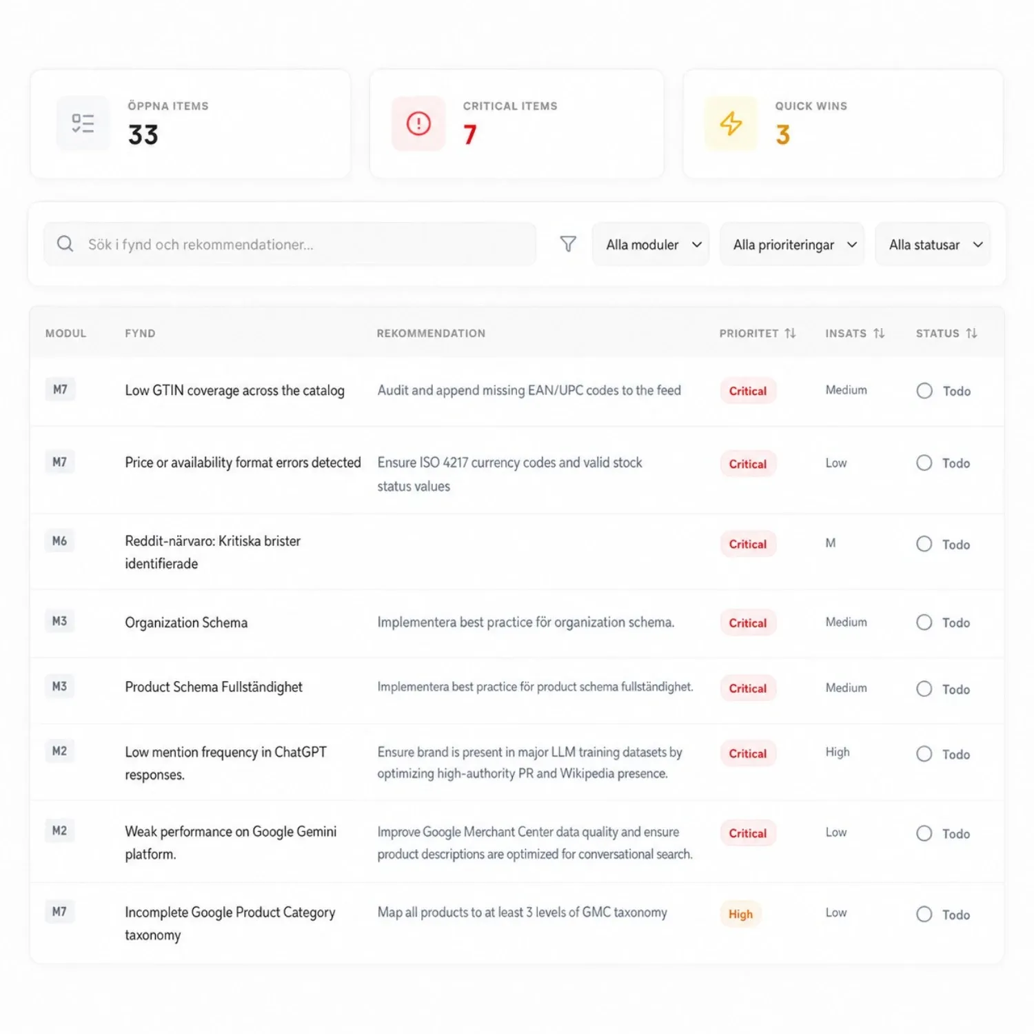 Omniarch AI Assessment - Backlog