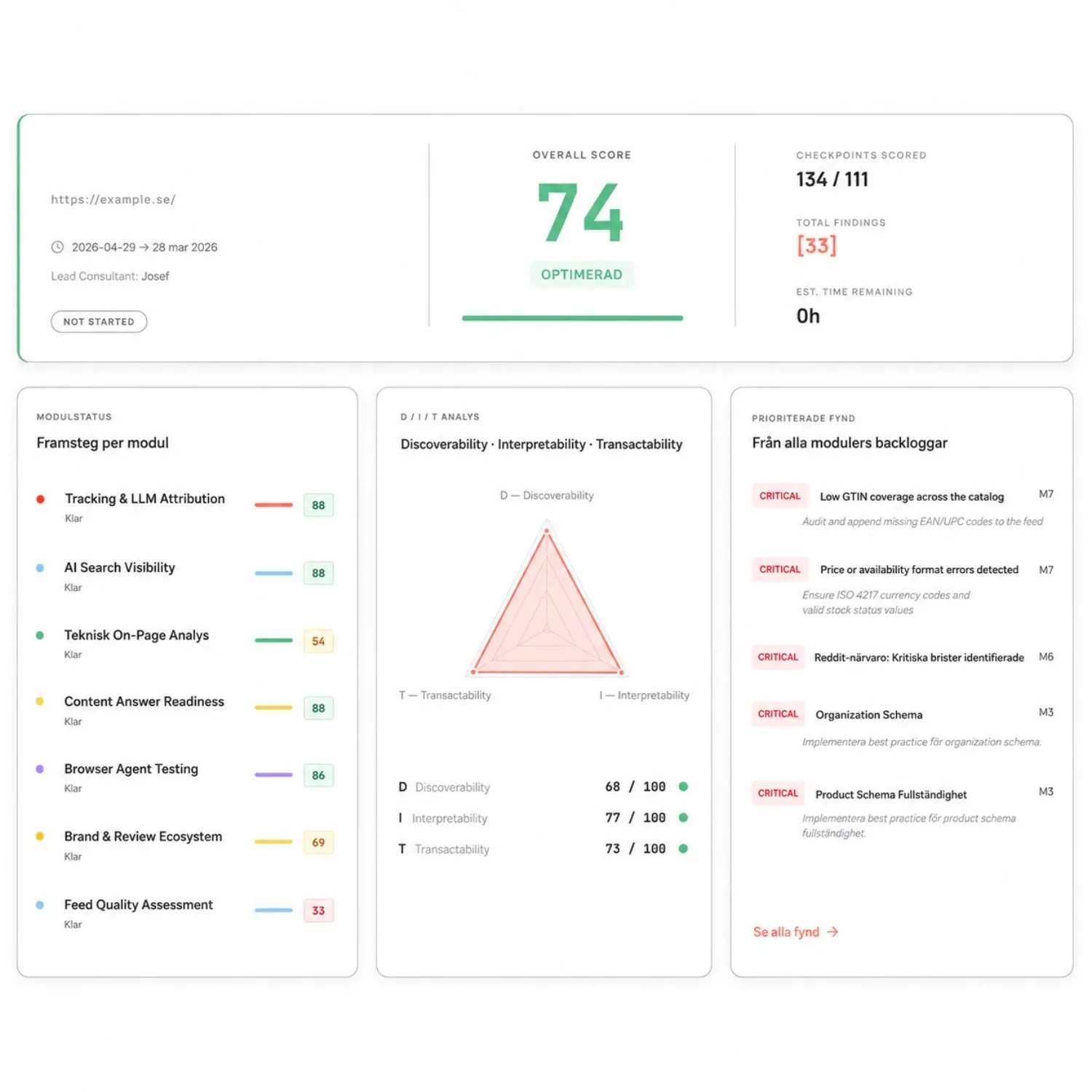 Omniarch AI Assessment - Dashboard